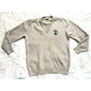 R.S. Jamieson Turnberry Scotland Wool V-Neck Sweater Beige XL or XXL Pringle